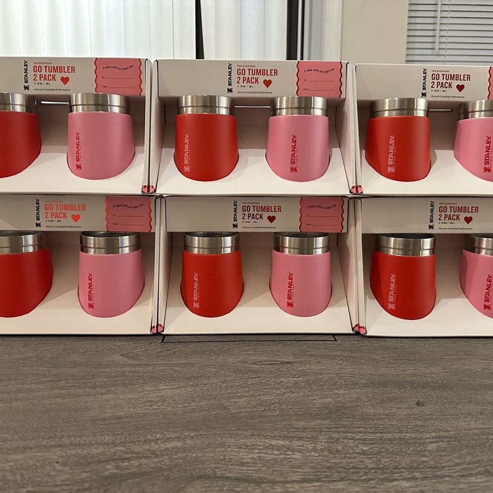 STANLEY The Everyday Go Tumbler 2 Pack Target Red & Valentine Pink 10z IN HAND!